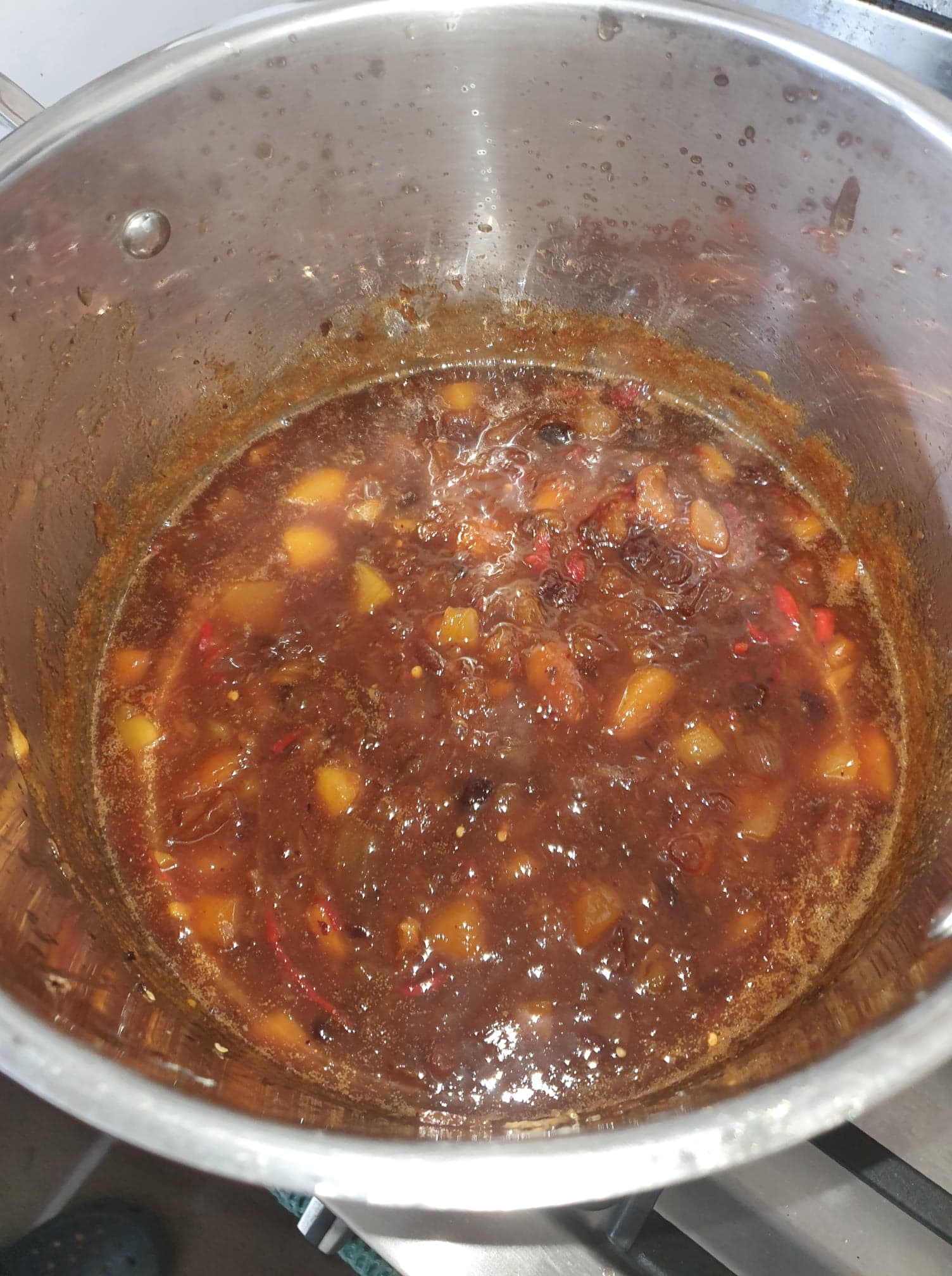 Image of the fully cooked chutney.